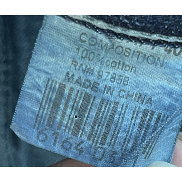 Y2K Smash Bootcut Jeans Womens Size 32 Cotton Blue 90s Cross Thick Stitch - Picture 7 of 13